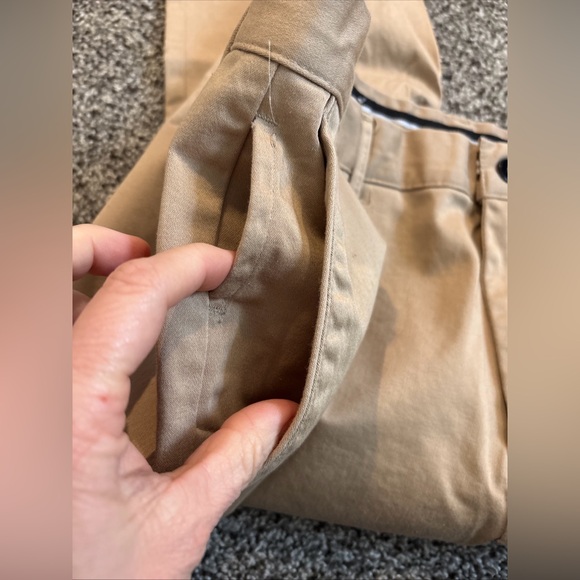Zara Mens Dress Pants Size 34 Khaki Tapered Leg Business Casual Pockets - Picture 7 of 15
